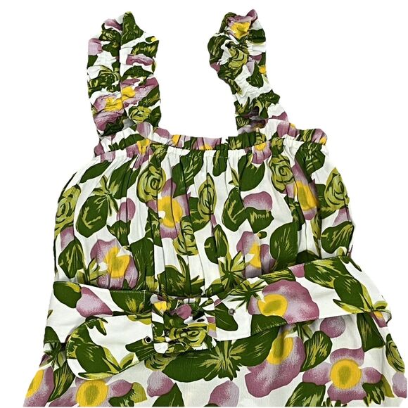 Faithfull the Brand Anthropologie Floral Midi‎ Dress NWT 10 Belt Garden Sundress - Picture 6 of 9